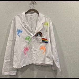 Decorated lab coat unisex small